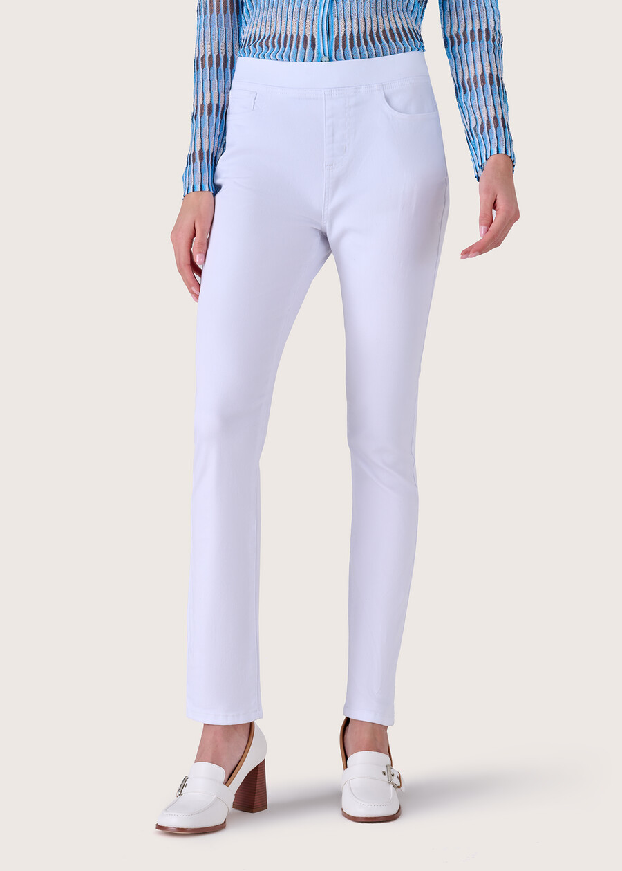 Jeggings Kelly in cotone BIANCOMARRONE MOKA Donna , immagine n. 2