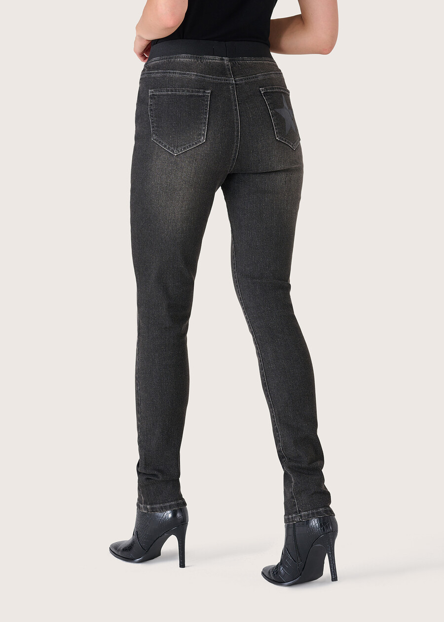 Kelly denim trousers GRIGIO DARKGREYDENI DENIM Woman , image number 4