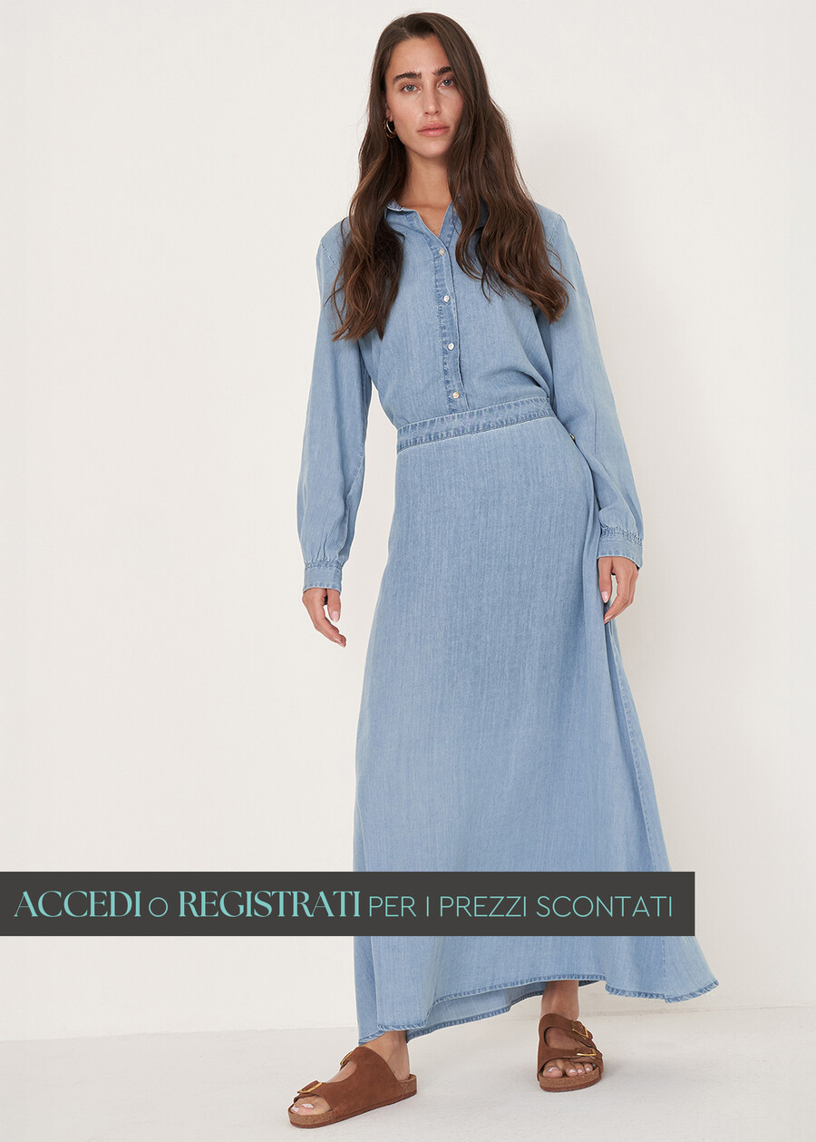 Gus cotton and linen skirt

 DENIM MEDIUM DENIM Woman , image number 1