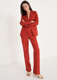 Giulia Linen And Viscose Blazer MARRONE JAVAARANCIO CAROTENE Woman image number 5