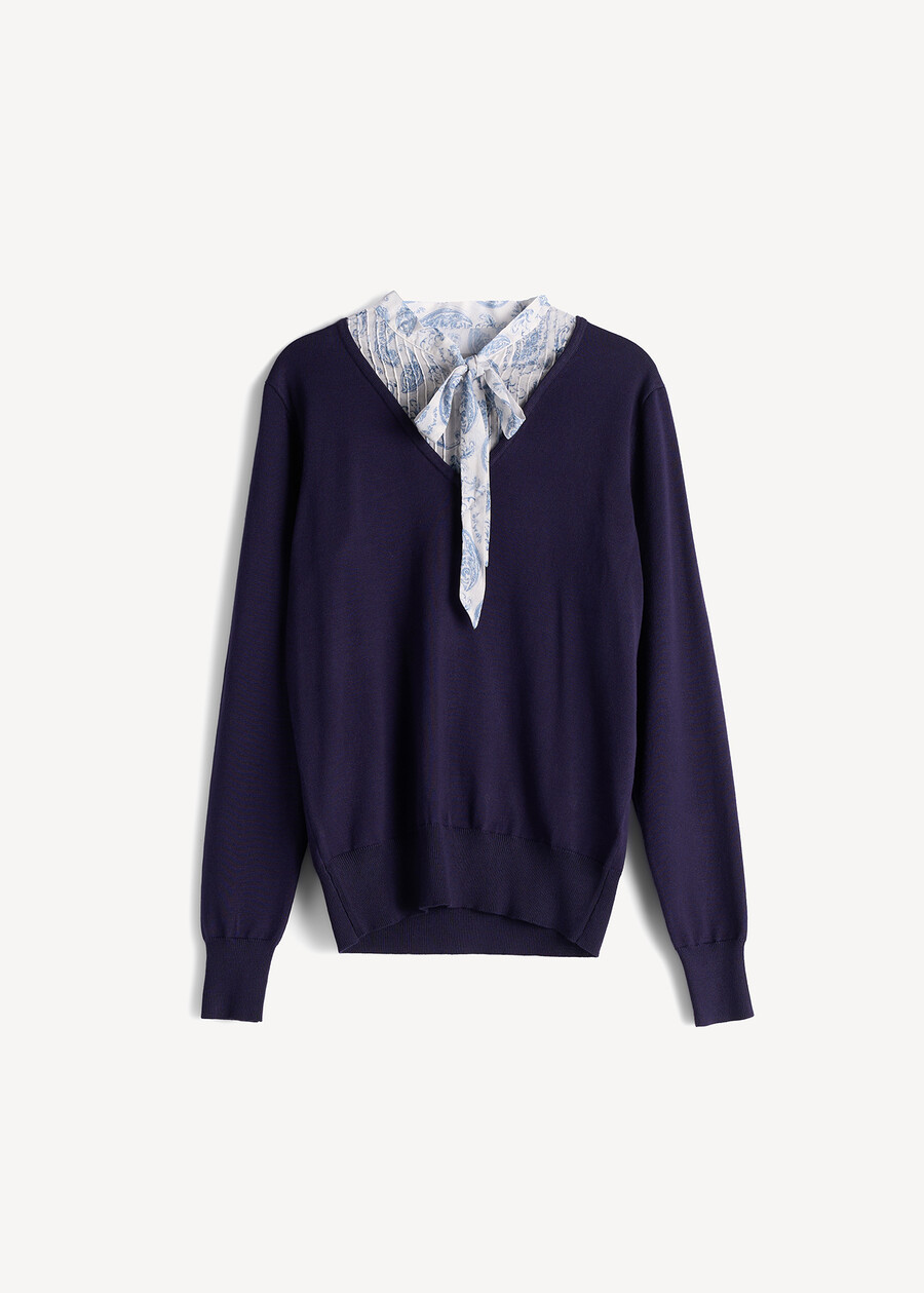 Mery 2-in-1 sweater with shirt BLU Woman , image number 5