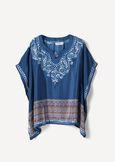 Border Printed Embroidered Kimono BLU OTTANIO Woman image number 5