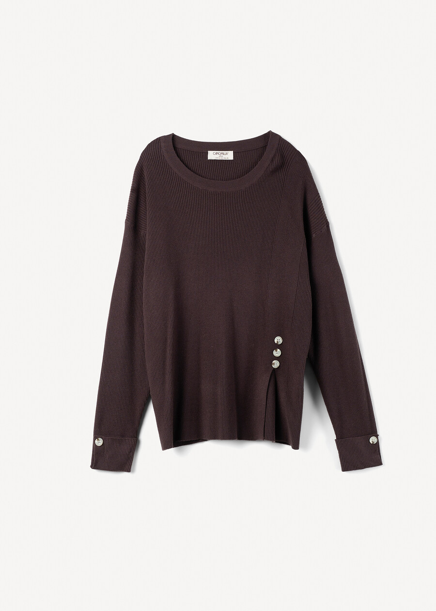 Mara ribbed sweater MARRONE CAFFEGRIGIO PERLA Woman , image number 6