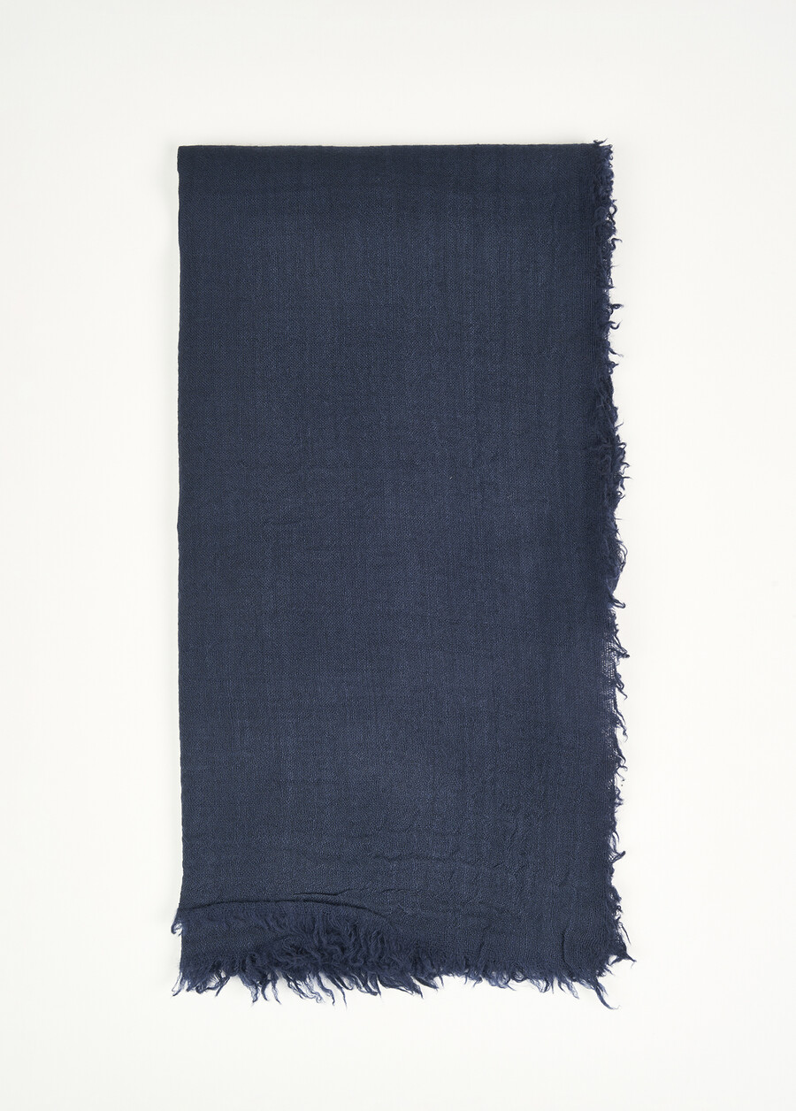 Sciarpa Sophie 100% lana BLU AVIONBIANCO BURROROSSO ARANCIONEMARRONE TERRA Donna , immagine n. 2