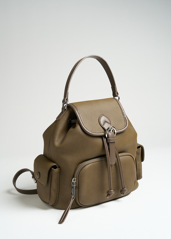 Briky black faux leather backpack MARRONE Woman null