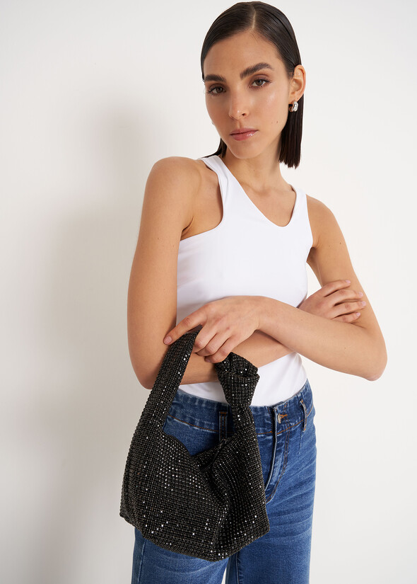 Belis strass clutch bag NERO BLACK Woman null
