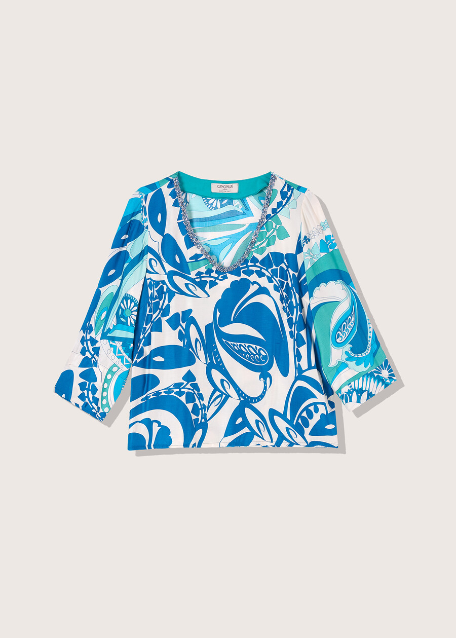 Blusa Carolys 100% viscosa BLUE PACIFIC Donna , immagine n. 4