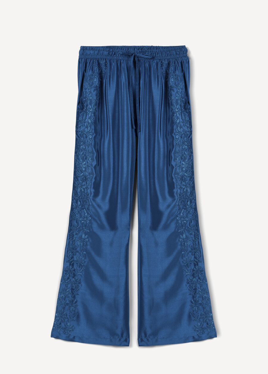 Pantaloni Pebel A Zampetta BLU OTTANIONERO BLACK Donna , immagine n. 5