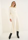 Cristina baby collar knit top BEIGE LATTE Woman image number 5
