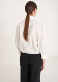 Claudia cropped cotton shirt BIANCO WHITE Woman image number 3