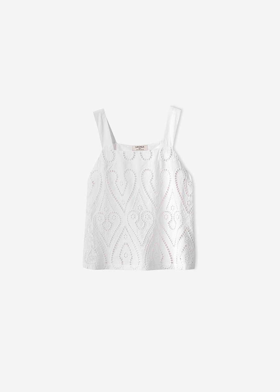 Top Tairon traforato BIANCO WHITE Donna , immagine n. 4