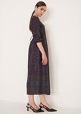 Artur ethnic print wrap dress BLU MIDNIGHTVIOLA VINACCIA Woman image number 2