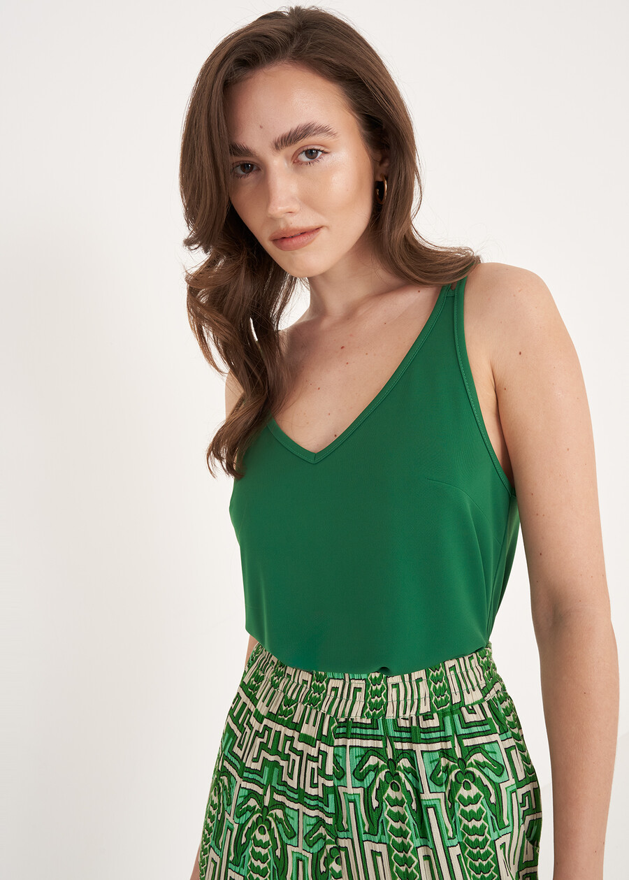 Telina V-Neck Tank Top VERDE GARDENROSA FUCSIA Woman , image number 1