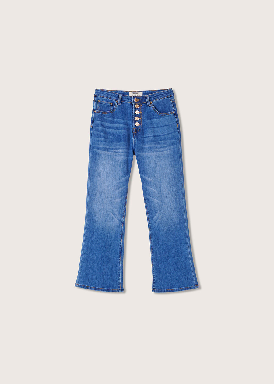 Jacque cotton denim trousers DENIM Woman , image number 5