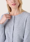 Clear 100% wool and cashmere cardigan GRIGIO LIGHT GREYVIOLA LILLY Woman image number 2