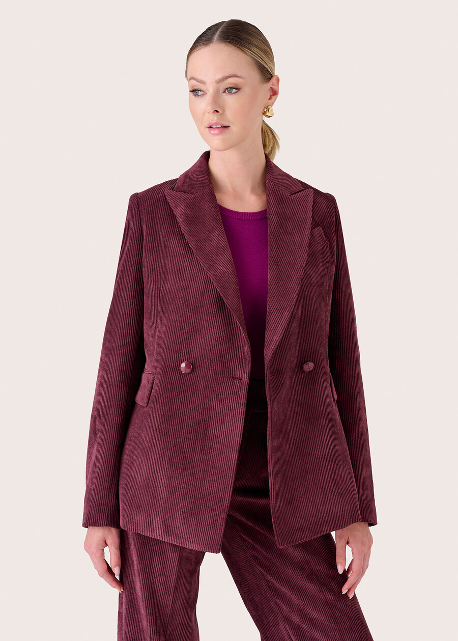 Guenda corduroy blazer ROSSO BORDEAUXBEIGE GREIGEBLUE OLTREMARE Woman , image number 2