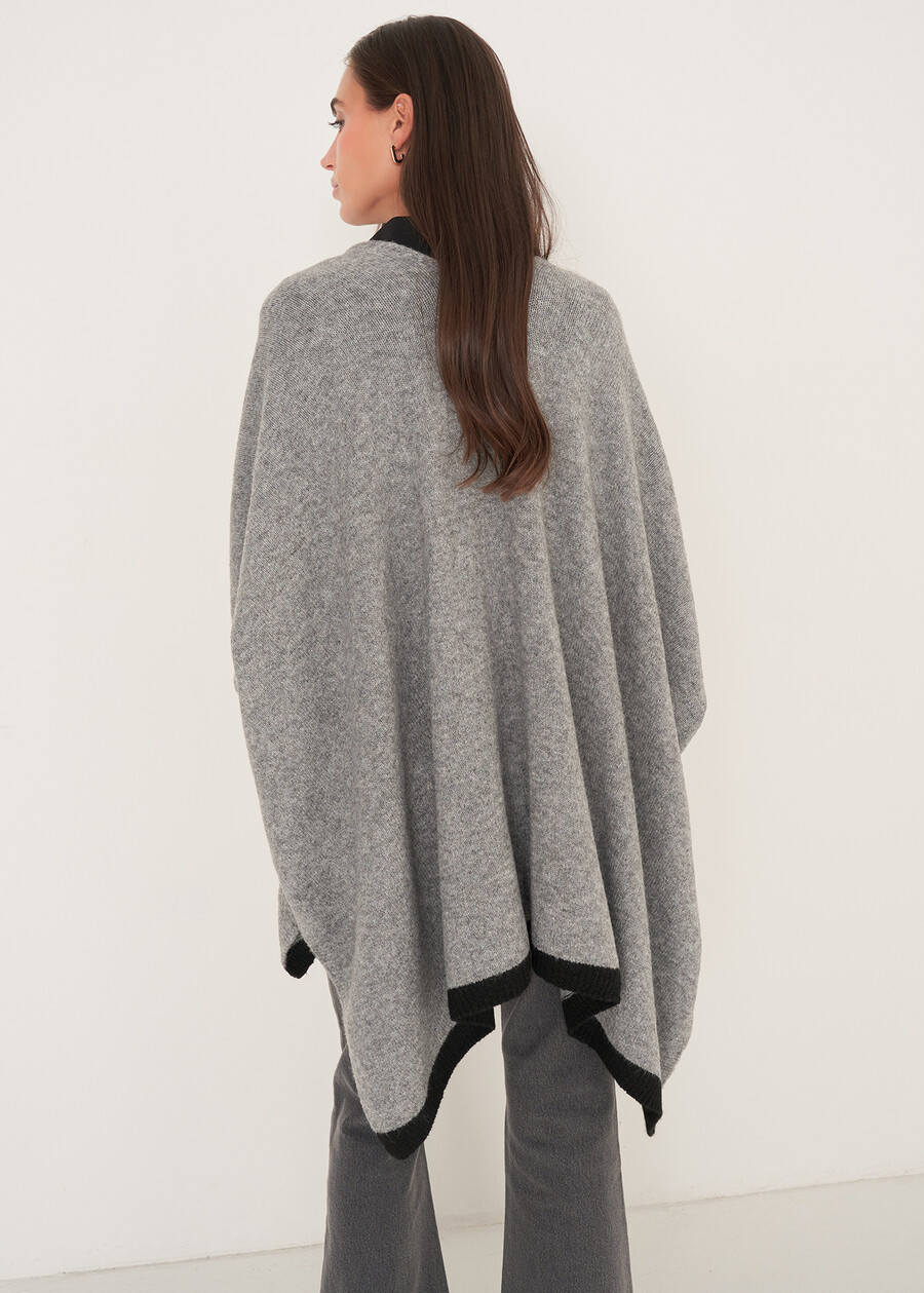 Mantella Melanie con bordo a contrasto GRIGIO MEDIUM GREYBEIGE TAUPE Donna , immagine n. 3