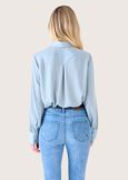 Camicia Conny effetto satin NERO BLACKBLU AQUAMARINE Donna immagine n. 3