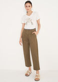 Pantaloni Paride A Sigaretta BEIGEVERDE ALGA Donna immagine n. 1