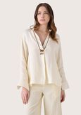 Cabby 100% rayon twill blouse BEIGE LATTE Woman image number 1