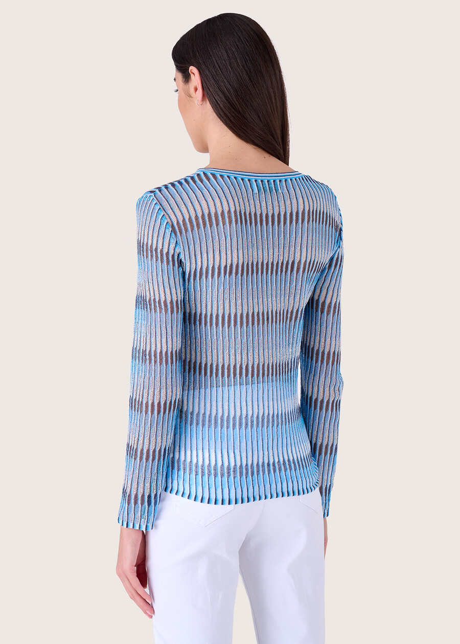 Tracey yarn cardigan BLU ABISSO Woman , image number 3