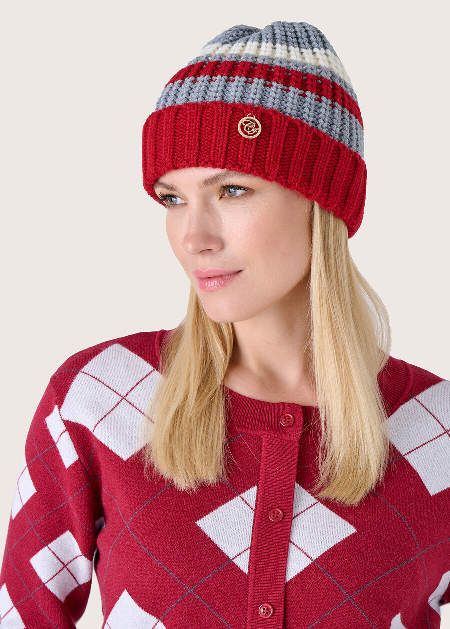 Carita striped cap GRIGIO MEDIUM GREY Woman , image number 1