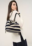 Blexy striped mesh bucket bag BLU BLUE Woman image number 1