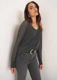 Mariel lurex knit sweater
 BEIGE LIGHT BEIGENERO BLACK Woman image number 2
