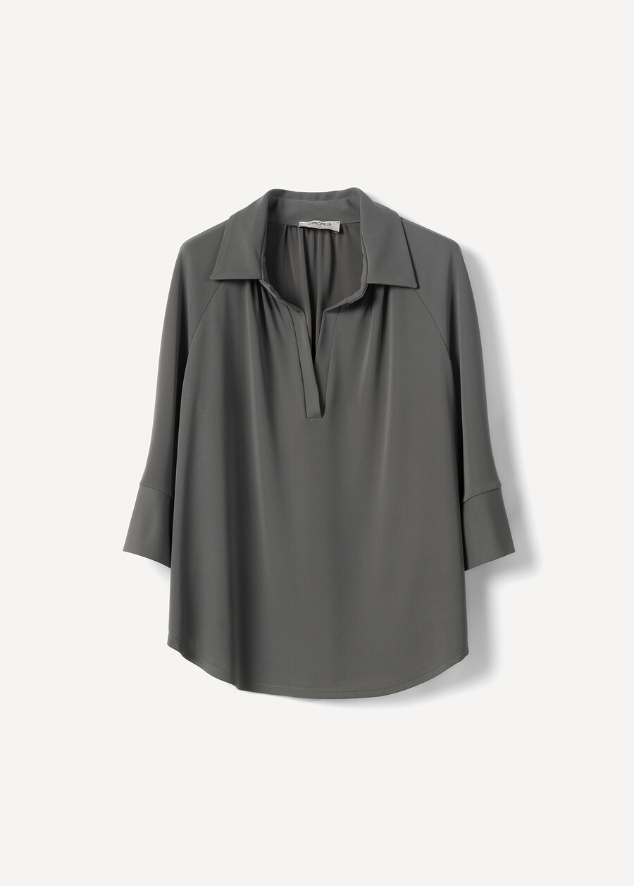 Silvia Shirt Collar T-shirt VERDEMARRONE TERRA Woman , image number 4
