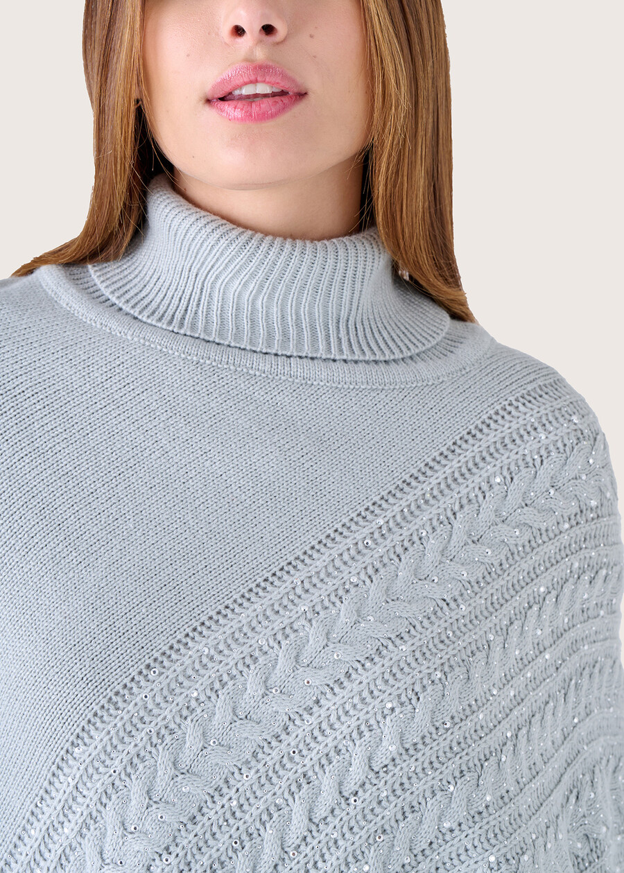 Poncho Milla con strass GRIGIO CLOUDROSA CIPRIA Donna , immagine n. 2