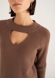 Marcella round-neck sweater VERDE ALGAMARRONE TERRA Woman image number 2