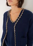 Crimea cardigan with gold chain BLU MIDNIGHTVIOLA VINACCIA Woman image number 2