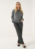 Cardigan Condor scollo tondo GRIGIO MEDIUM GREYMARRONE Donna immagine n. 4