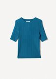 Maglia Marcel con lavorazione a treccia VERDE PAVONE Donna immagine n. 4