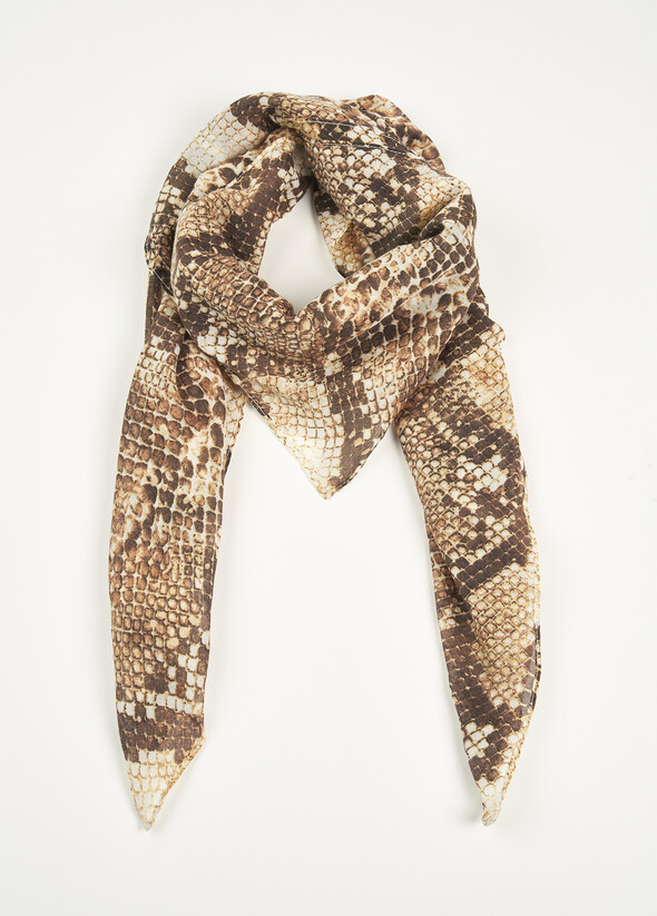 Foulard Sintia stampa pitone MARRONE TERRA Donna null