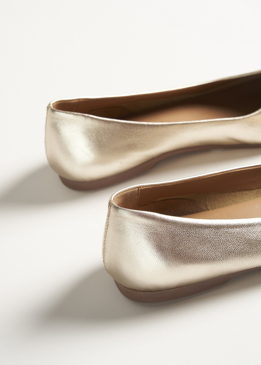 Ballerina Shayla 100% vera pelle GOLD Donna , immagine n. 4