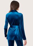 Coprispalle Colyn in velluto BLU COBALTO Donna immagine n. 3