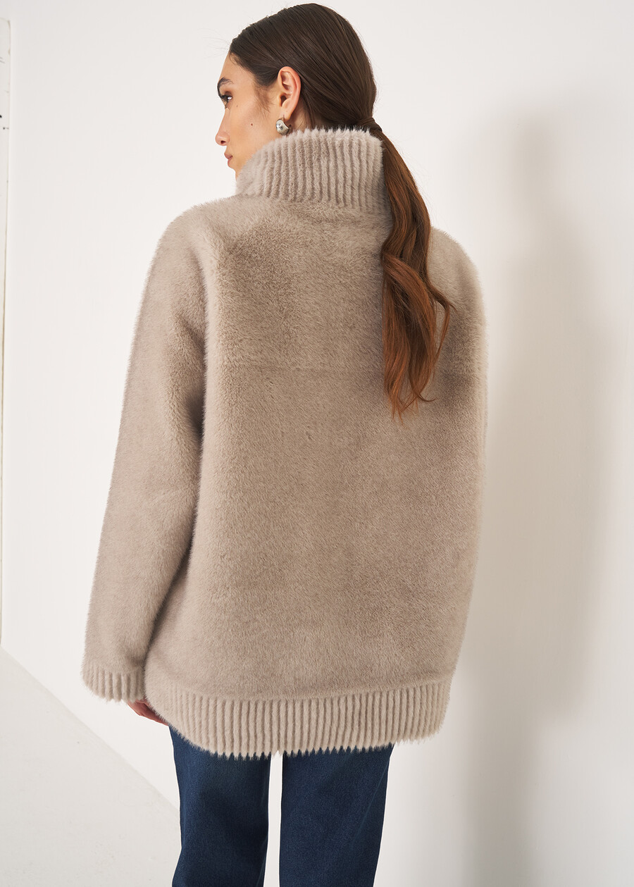 Geisha faux fur jacket GRIGIO PERLA Woman , image number 4