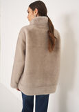 Geisha faux fur jacket GRIGIO PERLA Woman image number 4