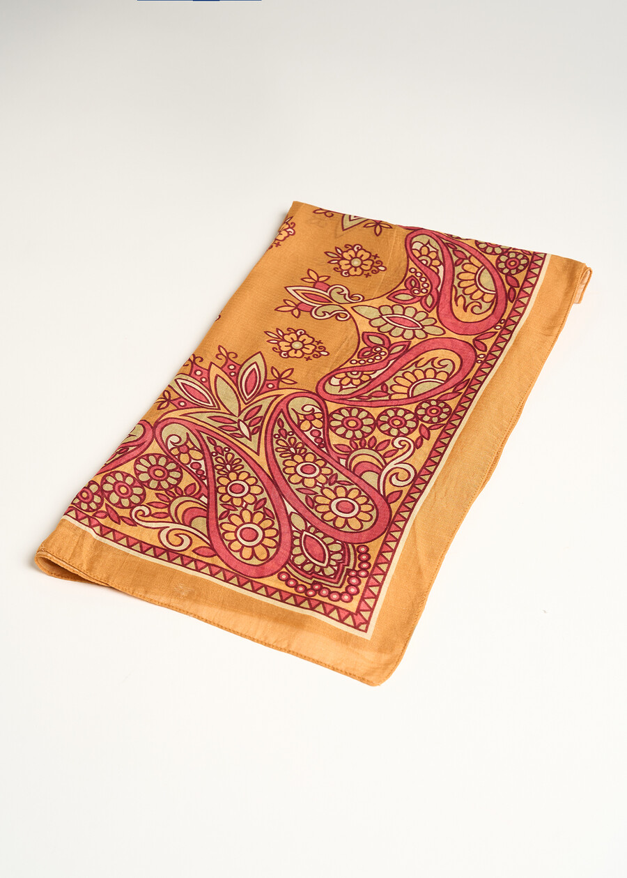Foulard Sasha con stampa cashmere BLUROSSO BORDEAUX Donna , immagine n. 2