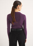 Mendy polo sweater with rhinestones VIOLA PURPLE Woman image number 3