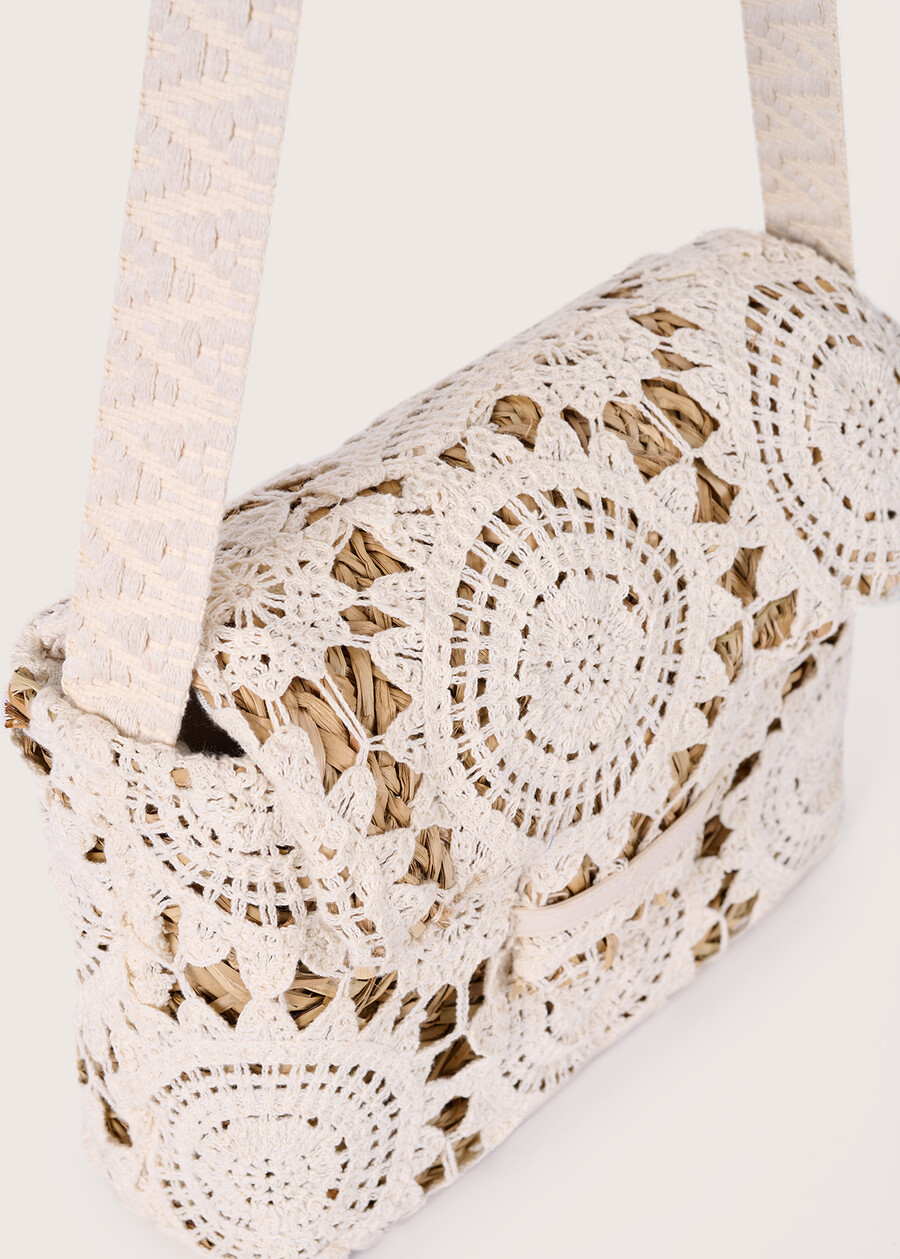 Blace 100 % straw shoulder strap BIANCONERO Woman , image number 3