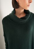 Medea cowl-neck sweater with fringes VERDE FORESTA Woman image number 3