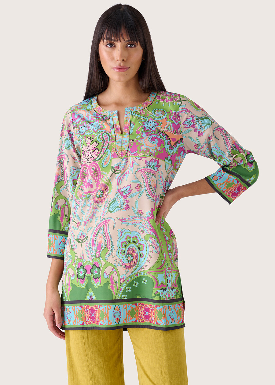 Kurta Claudy in crepe ROSA BUBBLE Donna , immagine n. 1