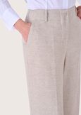 Sara mat effect trousers BEIGE Woman image number 3
