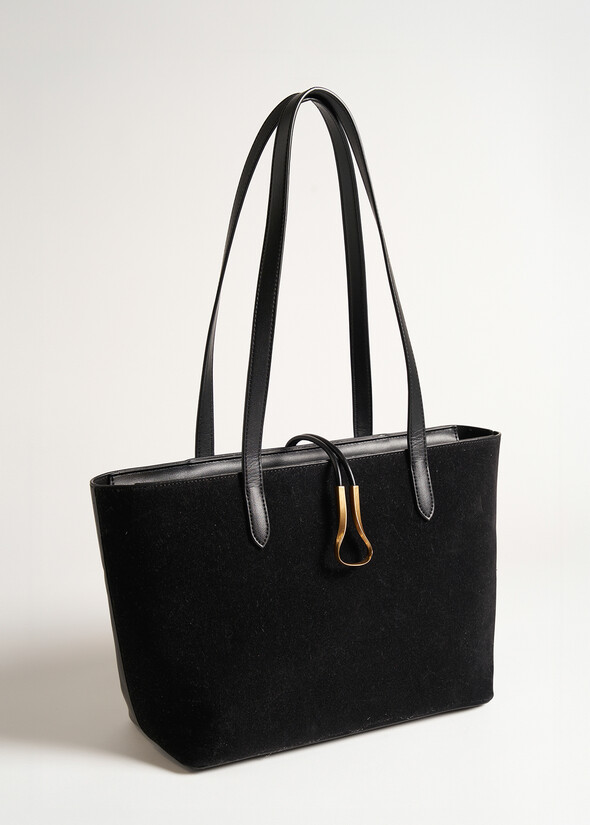 Shopping Betty in ecopelle e ecocamoscio NERO BLACK Donna null