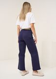 Pantaloni Daffy denim color gamba larga BIANCO WHITEBLU Donna immagine n. 4