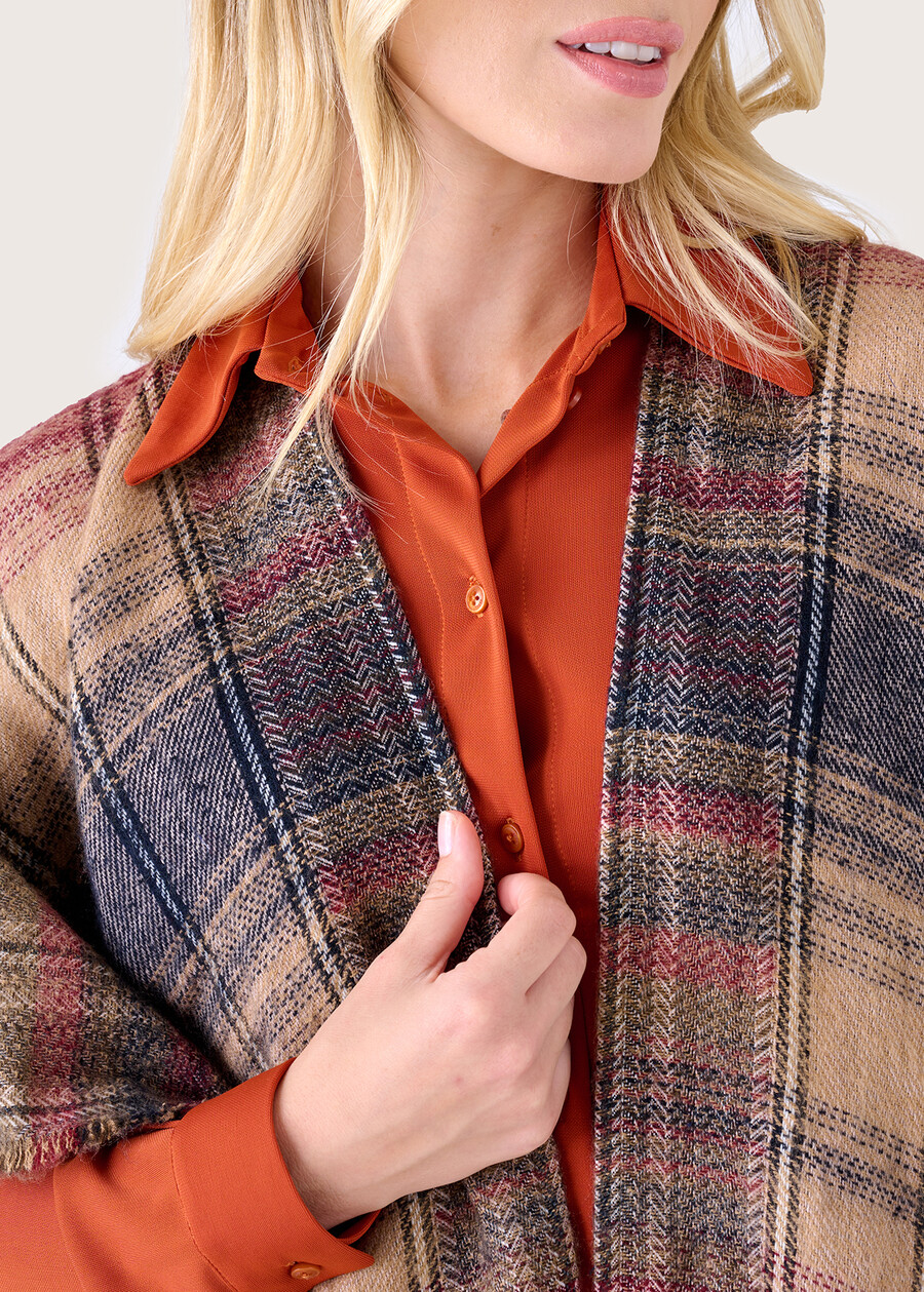 Morgana long cape BEIGE GREIGE Woman , image number 2