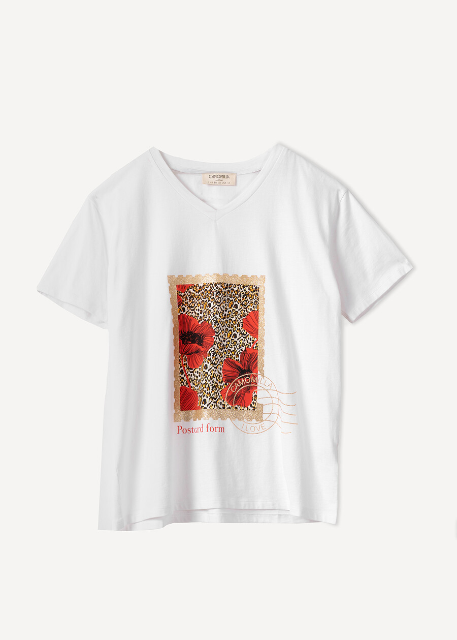 T-shirt Smily stampa leopardata BIANCO WHITE Donna , immagine n. 4