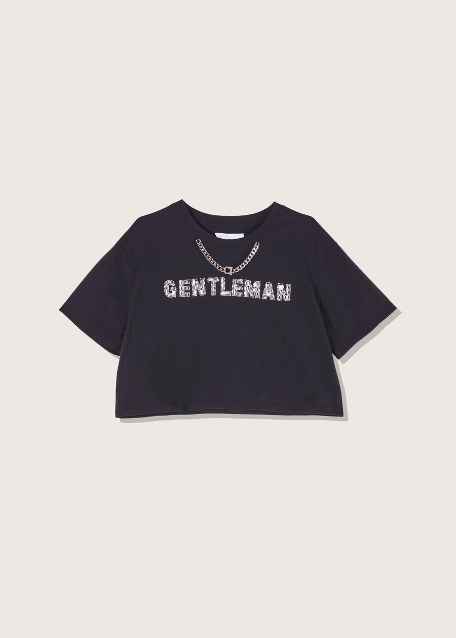 Save 100% cotton blouse NERO Woman , image number 4